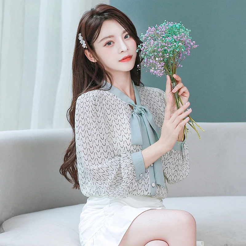 COIGARSAM Модная рубашка с длинным рукавом Женские топы Новые весенние шифоновые