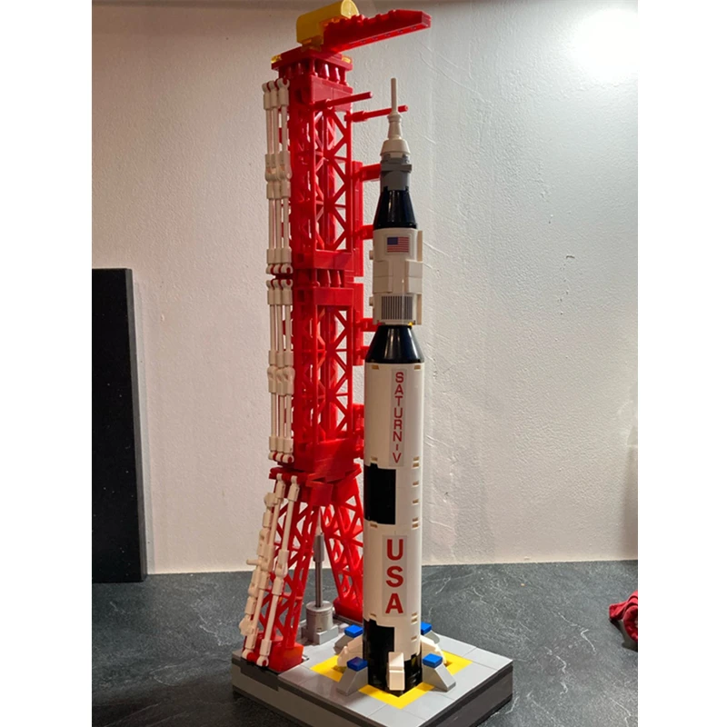 2021 конструктор MOC для аэрокосмической промышленности Apollos 11 Saturn V ракеты пусковые