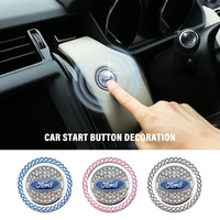 car accessories rhinestone one button start decorative sticker engine button protective cover for ford focus 2 3 4 mk2 mt mondeo