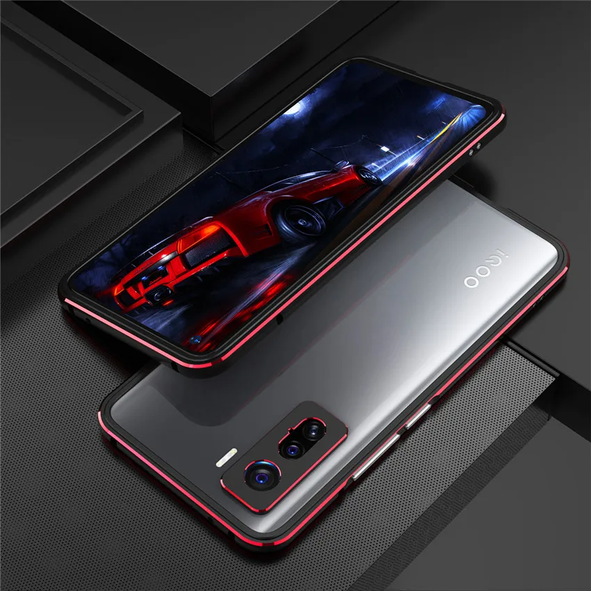 Ультратонкий чехол с металлической рамкой для VIVO IQOO 5 Pro жесткий алюминиевый