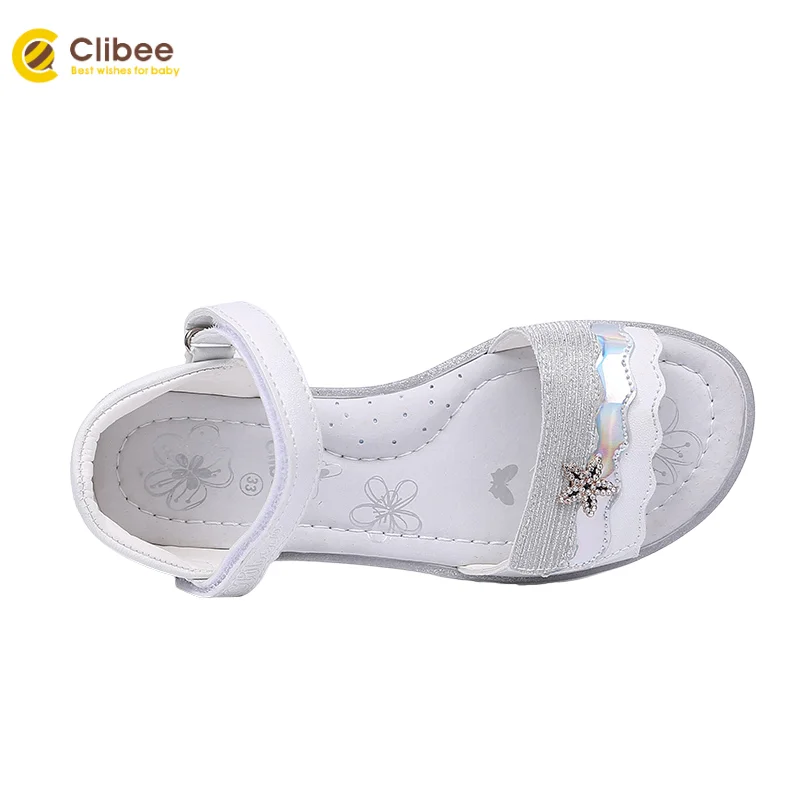 Сандалии CLIBEE для девочек пляжные Босоножки с открытым носком поддержкой спины