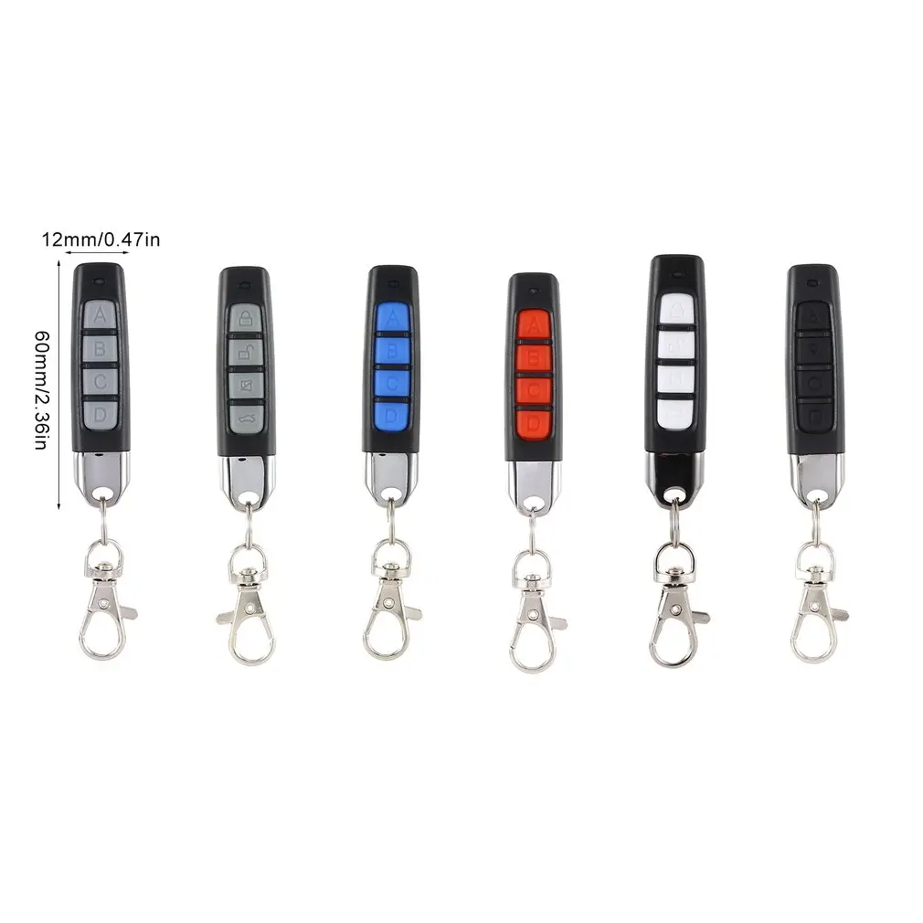 

4 Key Buttons Garage Gate Door Remote Control 433MHZ Auto Pair Copy Remote Garage Door Opener Remote Control Duplicator