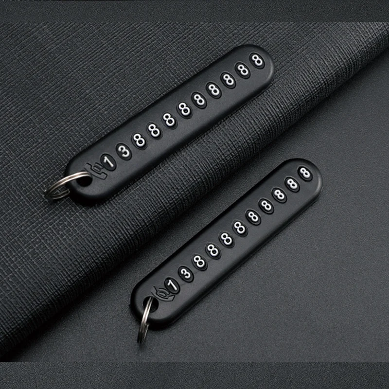 Анти-потеря номер телефона пластина кулон-брелок для автомобиля салона телефон