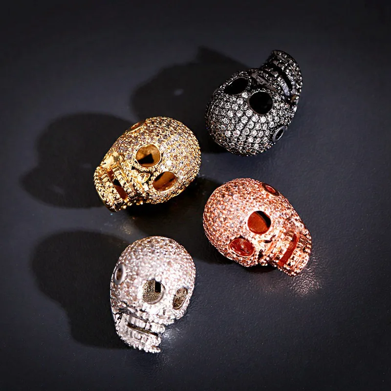 1 шт. модные бусины разделители с кубическим цирконием из латуни для изготовления