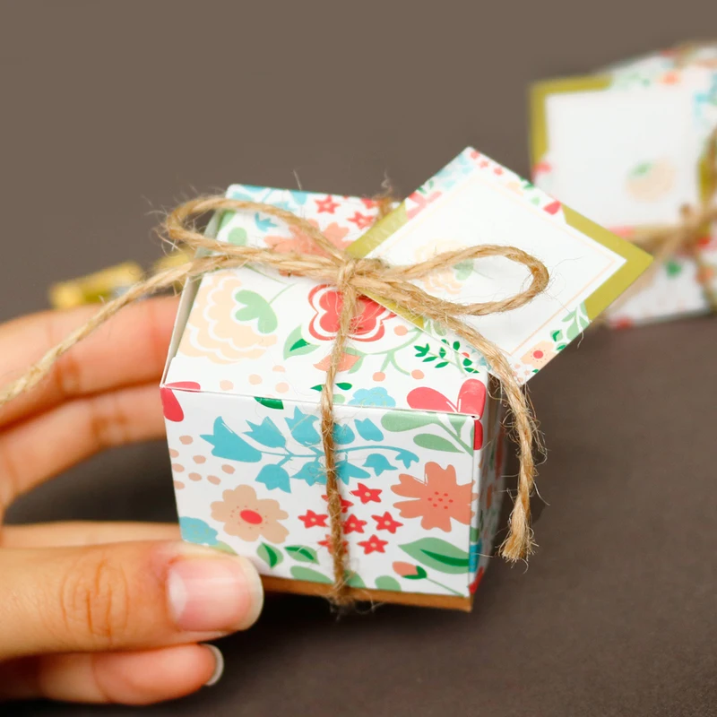 5 шт. мини бумажная коробка DIY свадебный подарок маленькое печенье конфет