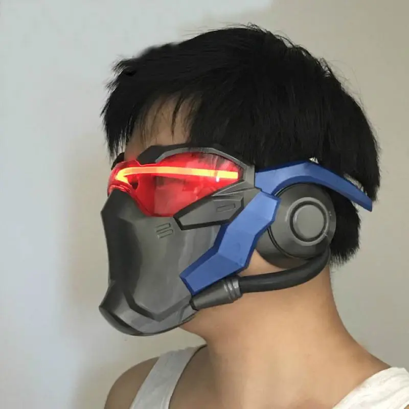 Маска Солдат 76 с светильник кой костюм страйкбола пластиковые солдатские маски