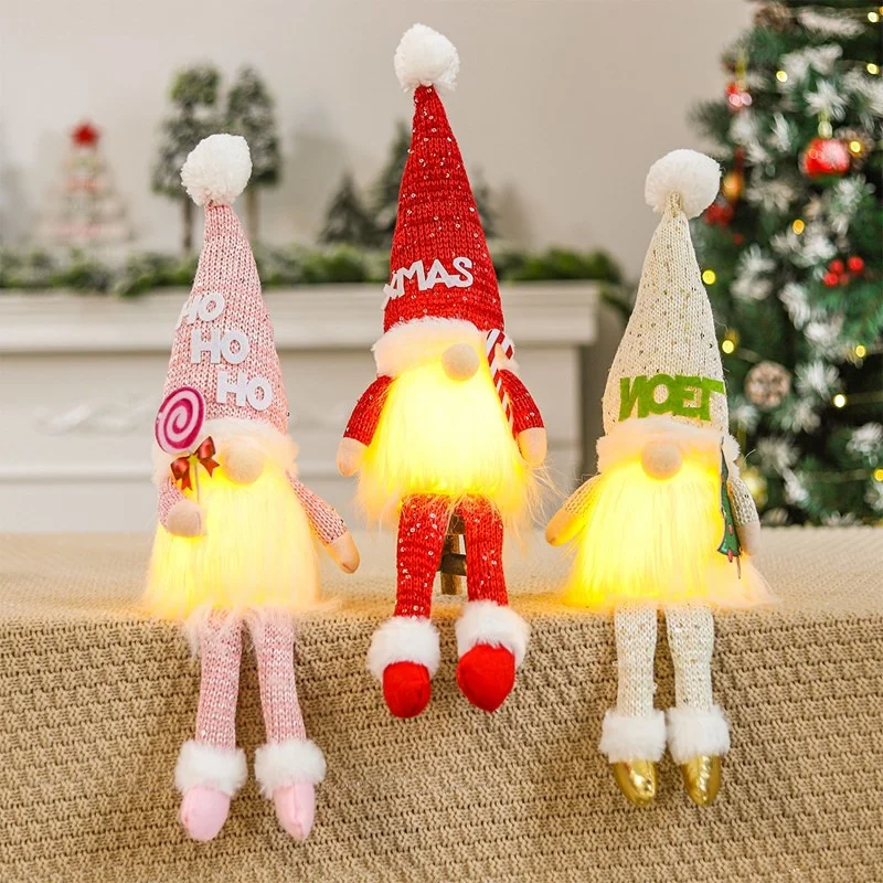 

Christmas faceless doll with merry Christmas light Home decorations christmas ornaments navidad new year 2022