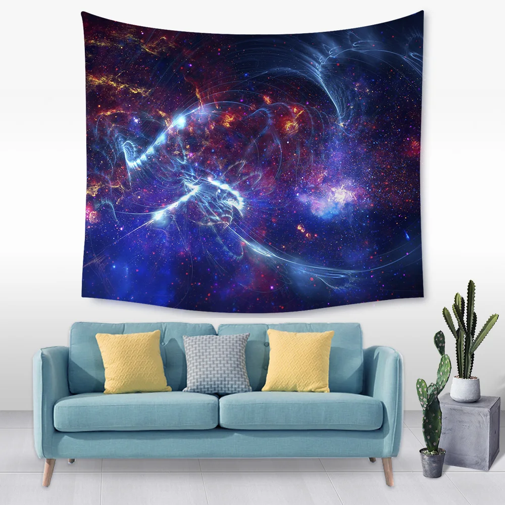 

Beautiful Planet Tapestry Bedroom Living Room Hotel Restaurant Wall Hanging Tapestry Sun Moon Vision Background Decorative Cloth
