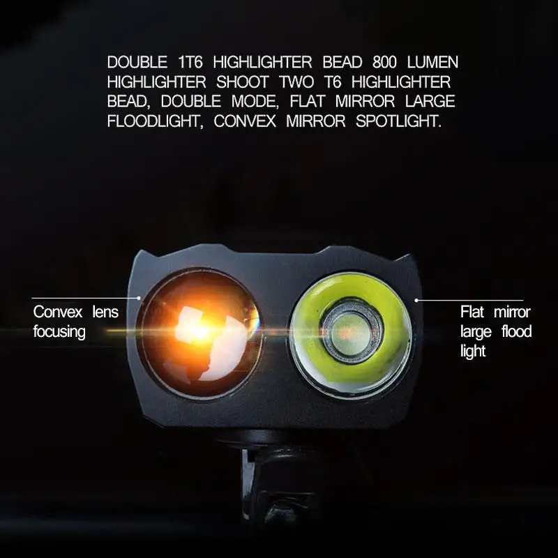 Велосипедный передний светодиодный светильник USB Перезаряжаемый велосипедный