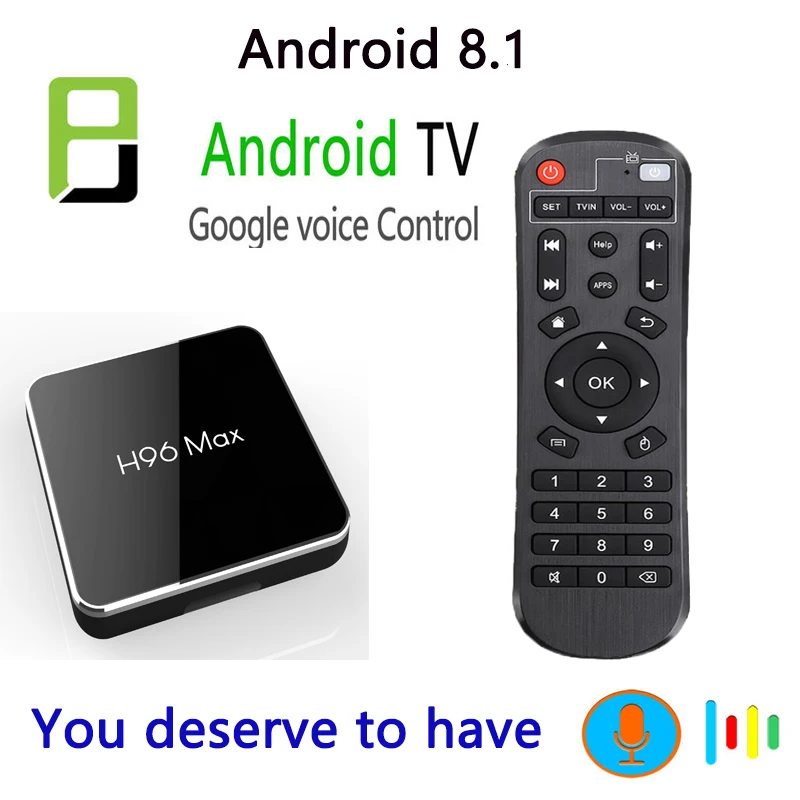 Новый Smart tv box H96 max X2 Amlogic s905x2 Android 8 1 4 Гб 64 Bluetooth медиа проигрыватель Google smart set top