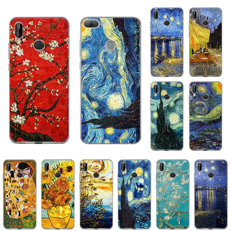 

Van Gogh Starry Night Soft TPU Phone Case for Huawei Honor 9A 9C 30 20 Pro 8X 9X 9S Lite 8S Y5P Y8S Y6P Y8P Y7A Y6 Y7 Y9 Cover