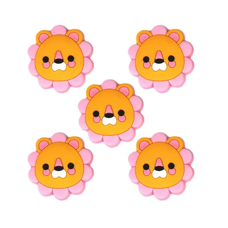 61-Pink 5 шт., новинка, силиконовые бусины в форме динозавра, детский прорезыватель, бисер, сделай сам, пустышка, цепочка, ювелирные аксессуары, DXAD - Цвет: 61-Pink