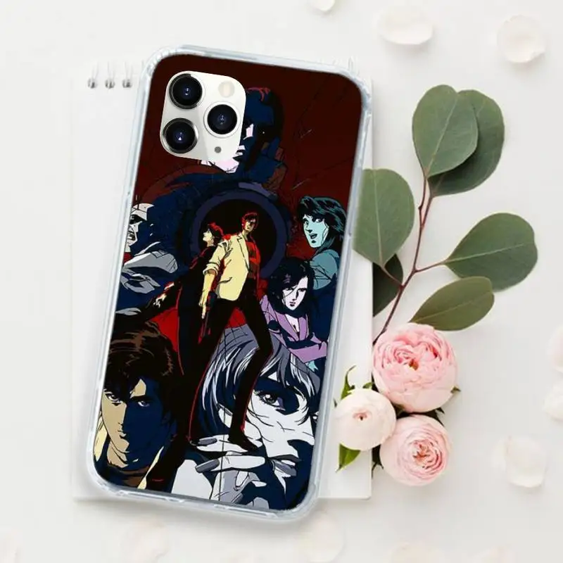 

City Hunter Comic anime Phone Case for iPhone 11 12 mini pro XS MAX 8 7 6 6S Plus X 5S SE 2020 XR Luxury brand shell funda