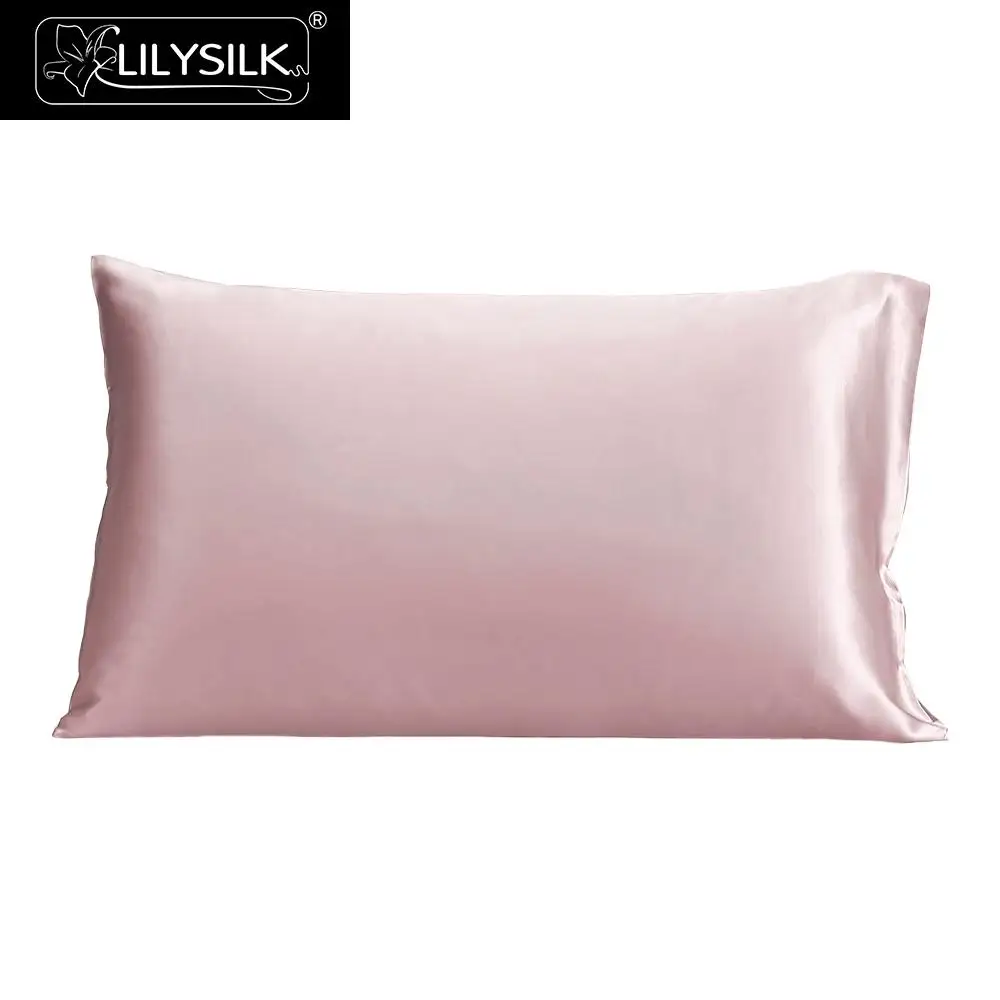 Rosy Pink Наволочка шелковая 40x60см,50x70см, натуральный шелк Малбери 22 Momme Lilysilk, по России и СНГ - Цвет: Rosy Pink
