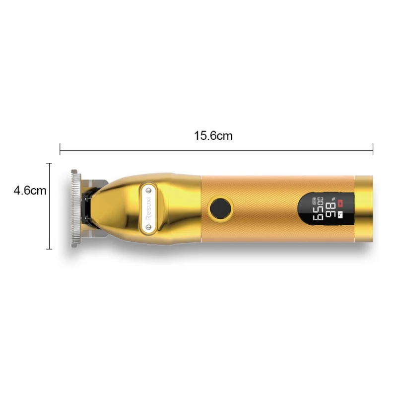 

10W Gold Hair Clipper Professional Oil-Head Hair Trimmer LED Display Hair Cutting USB Charging Beard Trimmer Haircut Styling