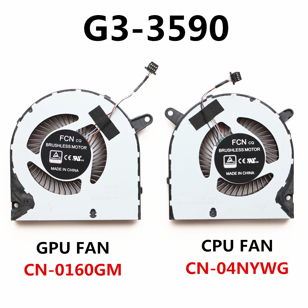 CN-04NYWG &amp CN-0160GM ноутбук Процессор вентилятор охлаждения для ноутбука DELL G3-3590 G5-5500 и