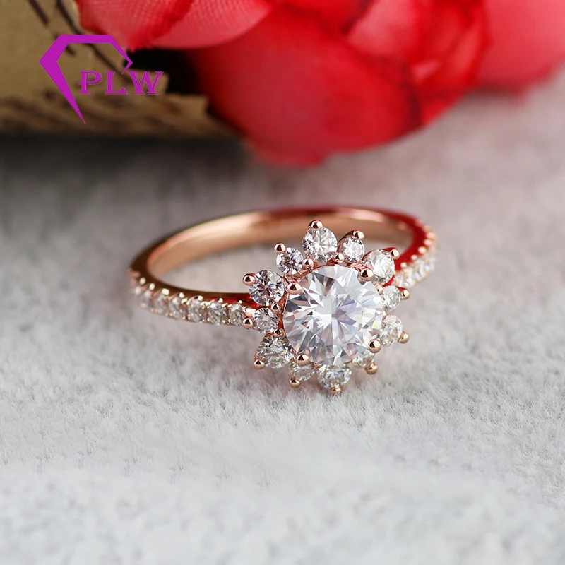 Кольцо женское из розового/желтого/белого золота с бриллиантами 14 К/6 5 к |