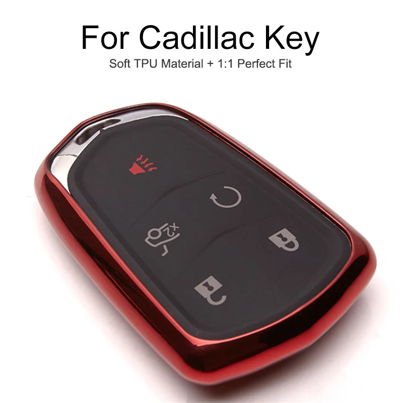 Мягкий ТПУ чехол для автомобильного ключа брелка Cadillac Escalade Srx Ats Cts Xts XT5 брелок