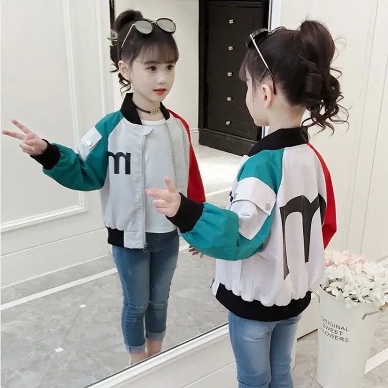 Новинка 2020 года Модные весенне осенние куртки для девочек Модный топ Детские