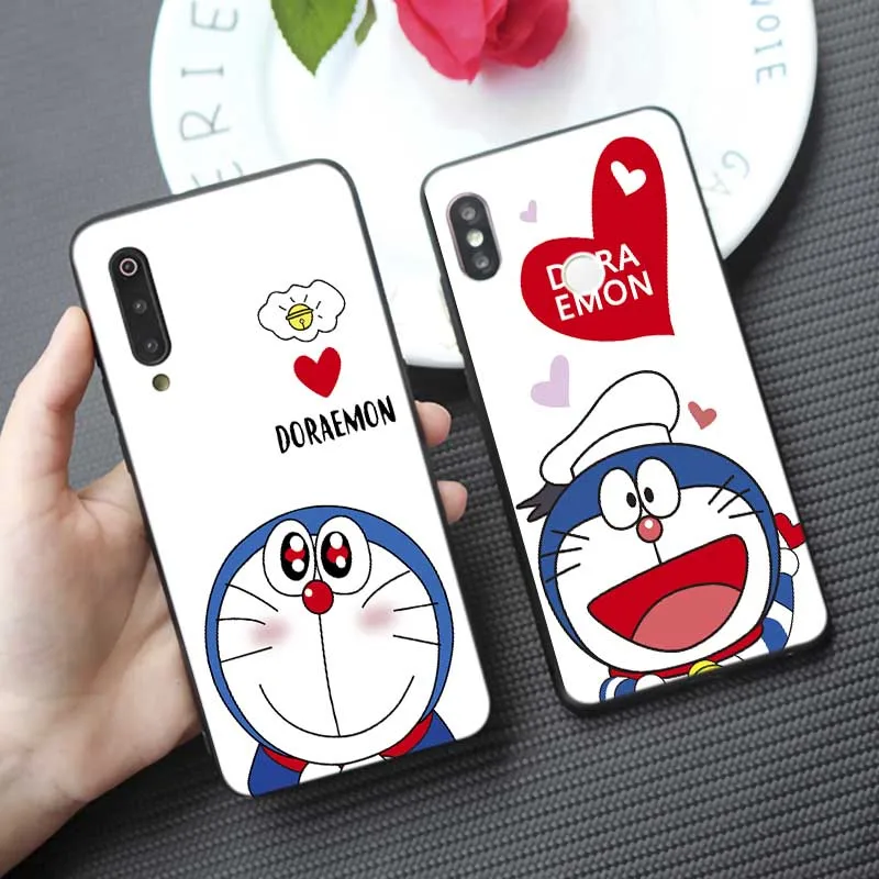Cute cartoon Doraemon Soft Silicone Phone Case for xiaomi mi 10 pro 9 9t se 8 pocophone f1 mix 3 |