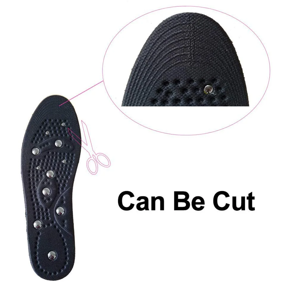 1 пара магнитный массаж ног стельки для похудения поддержка свода стопы обувь