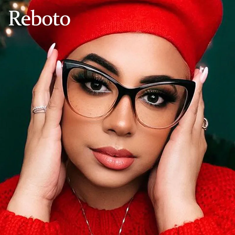 

Оправа для очков женская, кошачий глаз, прозрачная, голубая