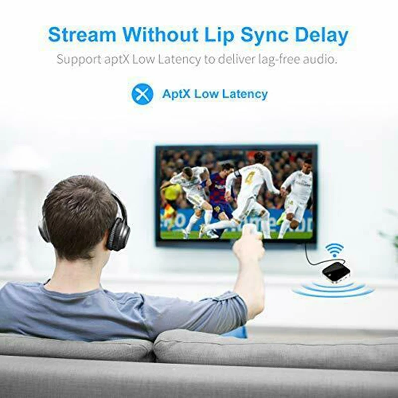 

BTI-029 Bluetooth 5.0 Adapter 2 in 1 Bluetooth Transmitter 3.5mm AUX SPDIF Audio Receiver for Headphone Speaker