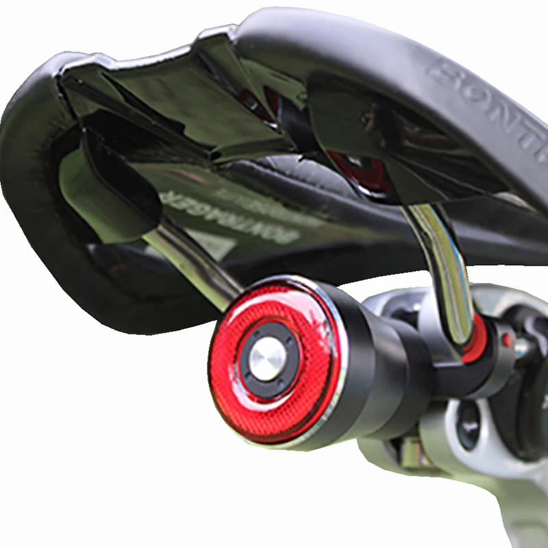 

Q5 Bicycle Flashlight Bike Rear Light Auto Start/Stop Brake Sensing IP56 Waterproof LED Charging Cycling Taillight Power display