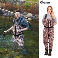 neygu fishing waders which is waterproofbreathable with copper zipper for adults wear resistant chest waders attached socks