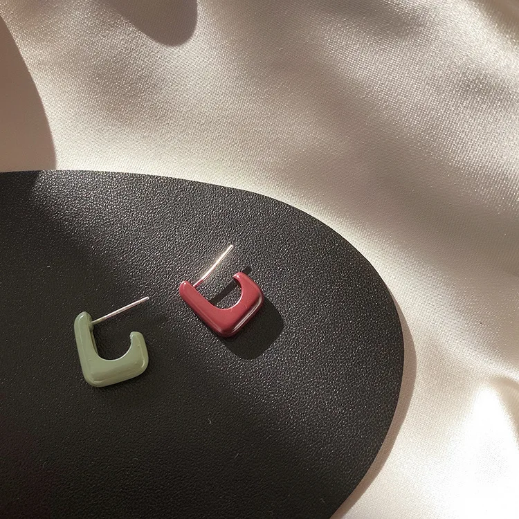 2020 Модные Акриловые серьги-гвоздики в виде геометрических элементов для женщин