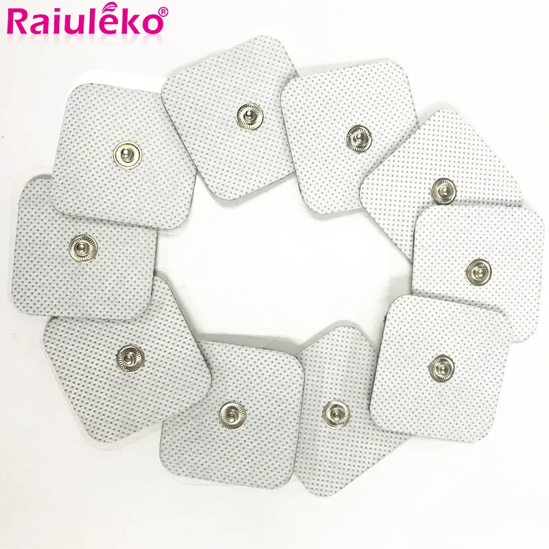 10 шт. электродными пластинами для Тенс акупунктуры Цифровая терапия машина