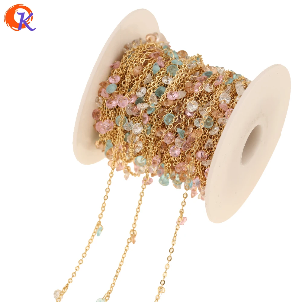 

Cordial Design 3M/Lot Jewelry Accessories/Cubic Zirconia DIY Chains For Bracelet/Genuine Gold Plating/Hand Made/Necklace Chain