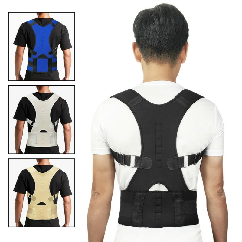 

Orthopedic Magnetic Vest Posture Corrector Belt Adjustable Back Support Brace Band Waist Shoulder Lumbar Spine Correction Strap