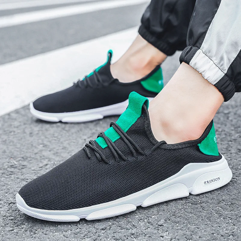 Discount 2020 Spring New Men's Casual Sneakers Men Shoes Loafers Air Mesh Lace-up Breathable Light Europe Style Brand Design | Обувь