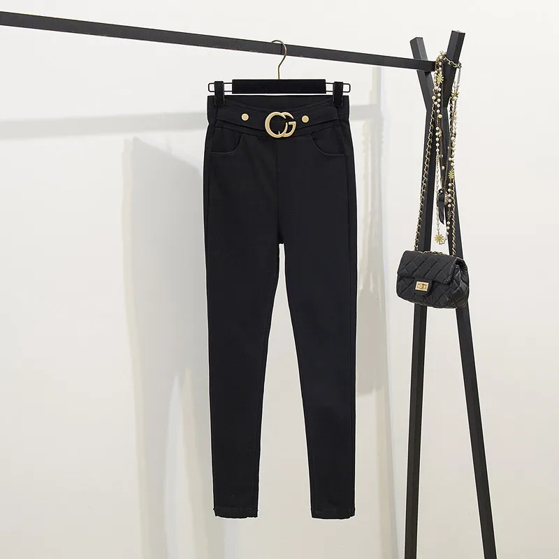 Женские комплекты из 2 предметов рубашка в горошек с длинным рукавом и узкие