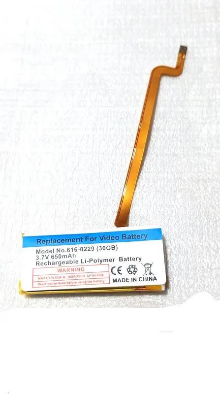 Запасная батарея 650 мАч для Apple iPod Classic G5 MB029LL/A ЧАСТЬ NO 616 0227 0229 0230 EC008 1 2|3200mah battery|battery