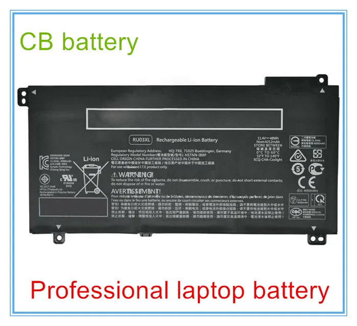 Original quality 11.4V 48WH RU03XL Laptop Battery For L12717-421 L12791-855 HSTNN-IB8P/IB8K