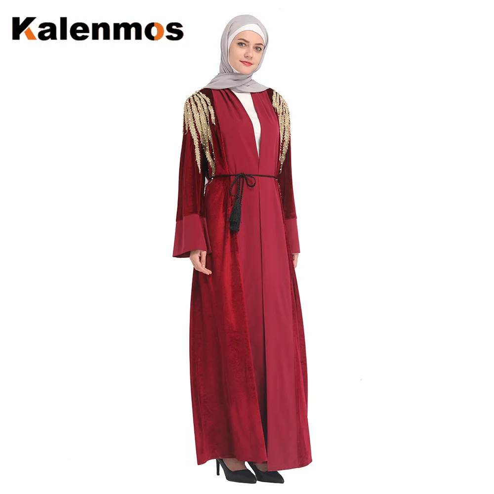Мусульманское кимоно Abaya женское хиджаб платье Высокое качество длинный халат на