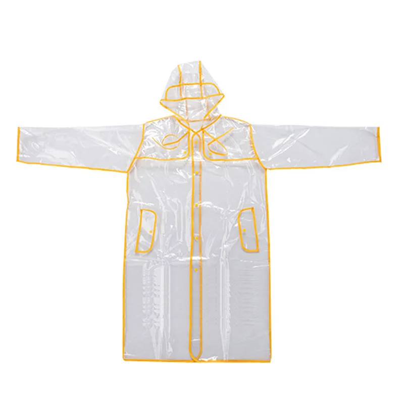 

Fashion EVA Transparent Raincoat Rain Coat Women Jacket Waterproof Windbreaker Hooded Poncho Outdoors Rainwear B2Cshop