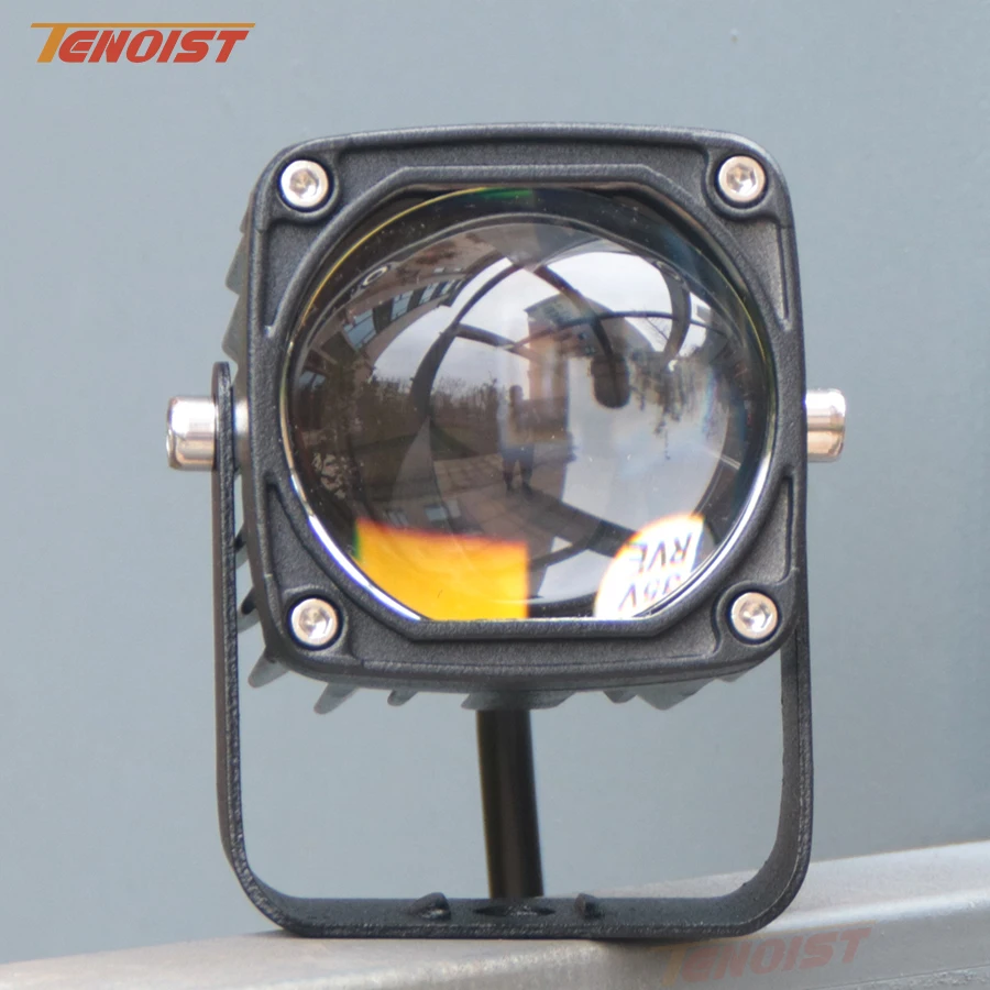 2 дюймов в 1 Куб Белый Янтарь широкий угол обзора светодиодный рабочий головной