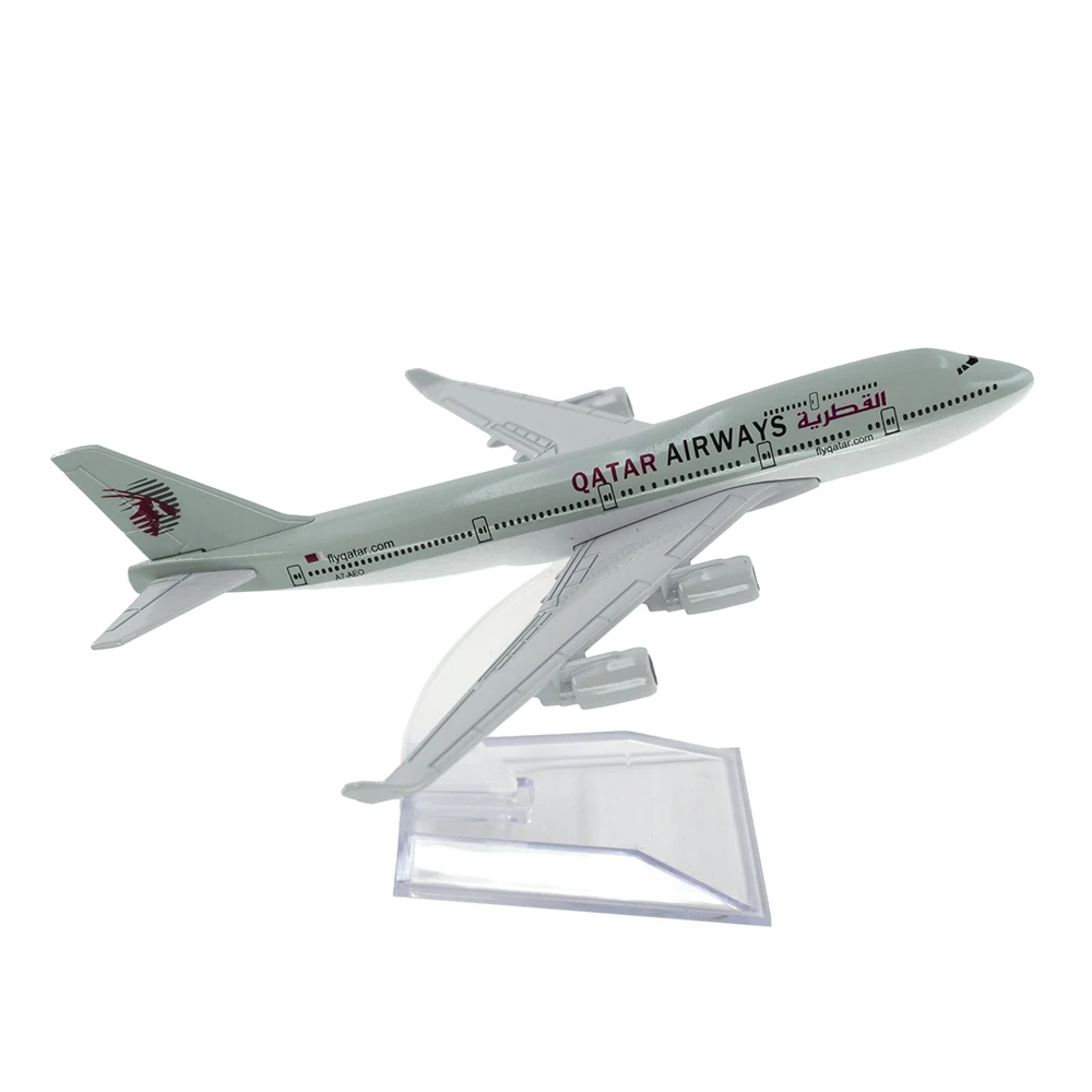 1/400 масштаб самолета B747 Qatar Airways 16 см сплав самолет Boeing 747 модель игрушки Дети