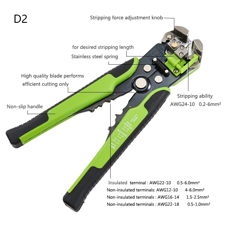 Multifunctional automatic stripping pliers Cable wire Stripping Crimping tools Cutting Multi Tool Pliers Hand 0.2-6.0mm2 | Инструменты