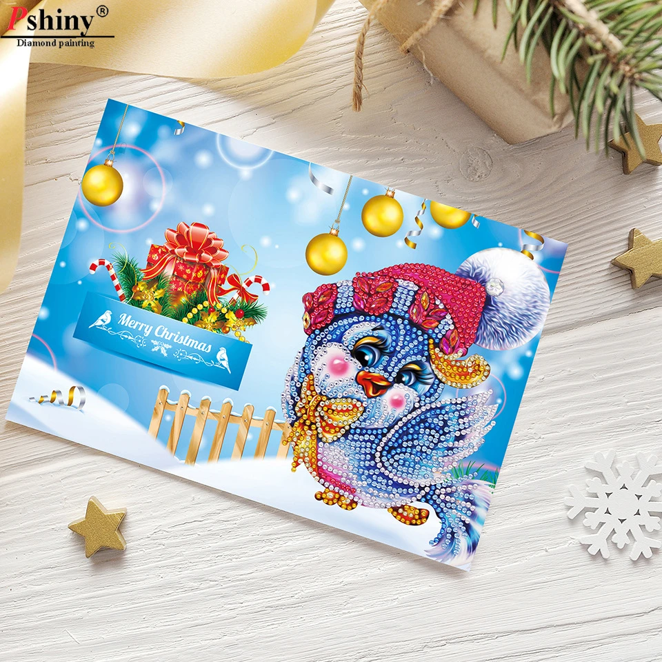Pshiny 8 шт. алмазная живопись рождественские открытки сделай сам новая Алмазная