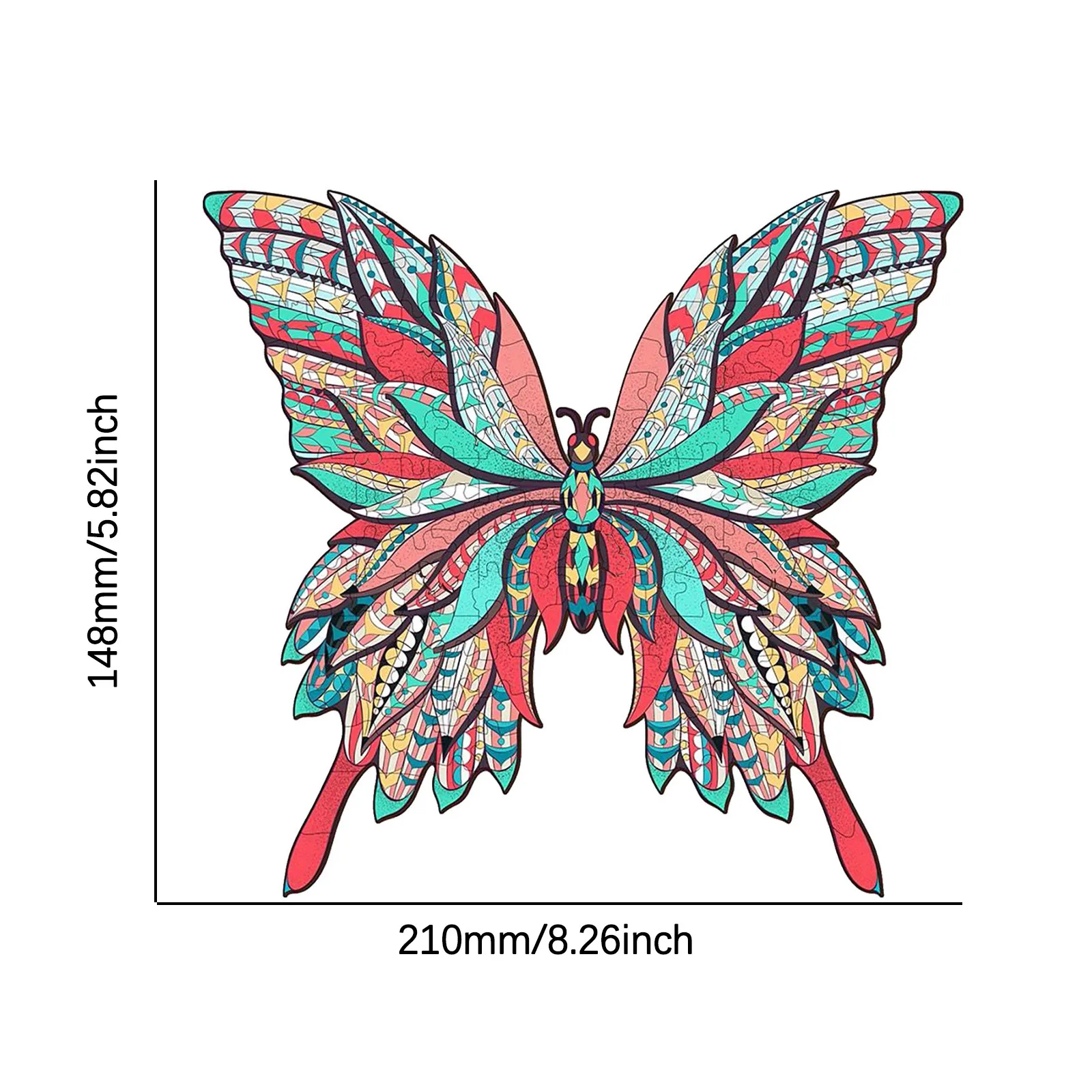 

Wooden Puzzle Butterfly Wooden Puzzle Unique Shape Pieces Animal for Adults and Kids For Kids Educational Interactive Gifts