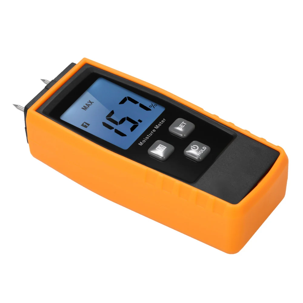 

Handheld Mini Moisture Meter Digital LCD Lumber Damp Meter Wood Moisture Detector Humidity Tester for Timber Wood