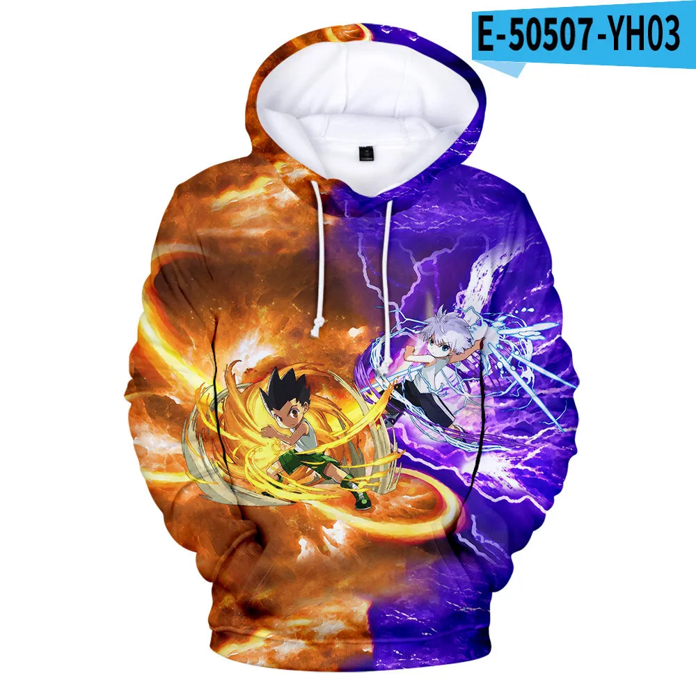 

Hunter X Hunter Hoodies Men Women Sleeve Sweatshirt Killua Zoldyck Anime Manga Hoodies Bluzy Tops Clothes