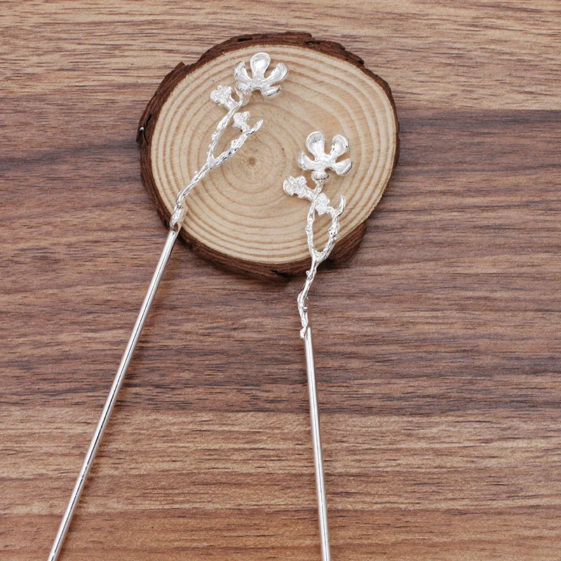 10 шт./лот металлические вилки для волос палочки в виде ветвей дерева китайская