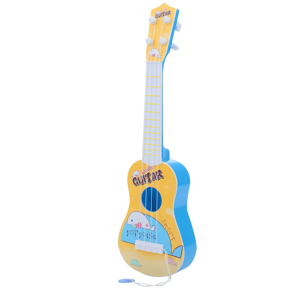 

Mini Instrument Toy Infant Simulation Musical Plastic Ukulele 4 Strings Educational Hawaiian Guitar