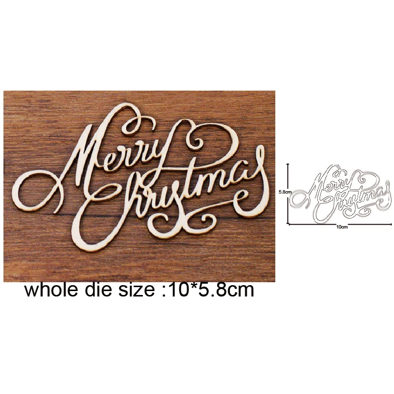 

Craft dies Merry Christmas Metal Cutting Dies For DIY Scrapbooking dies Stamp Cards Decorative Embossing Folder Stencils dies