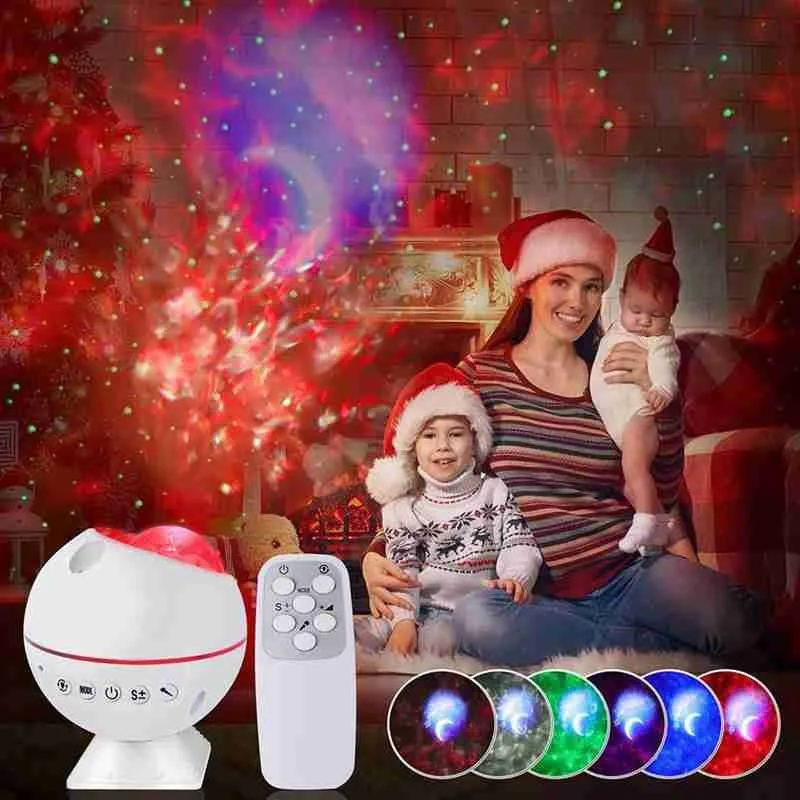 

LED Star Galaxy Projector Night Light Moon Clould Night mood Wave Remote Music Car Ocean Control For Kids Lamp Projector S0B8